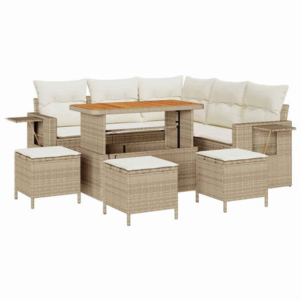 Trädgårdsoffset 9 st Beige konstrotting