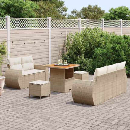 Trädgårdsoffset 8 st Beige konstrotting