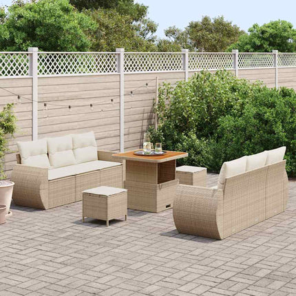 Trädgårdsoffset 9 st Beige konstrotting