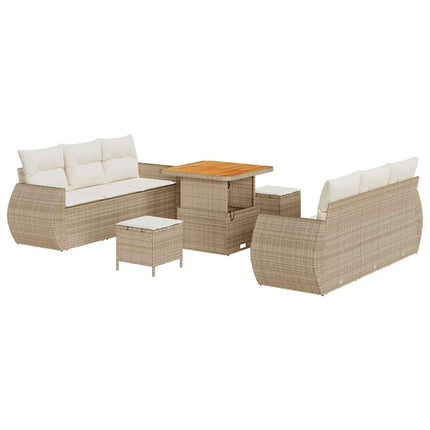 Trädgårdsoffset 9 st Beige konstrotting