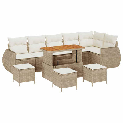 Trädgårdsoffset 10 pcs Beige konstrotting