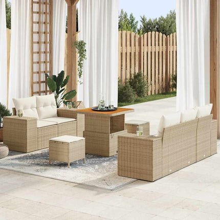 Trädgårdsoffset 8 st Beige konstrotting