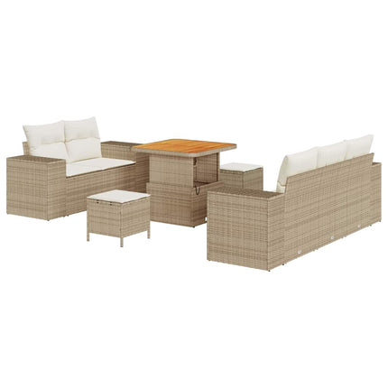 Trädgårdsoffset 8 st Beige konstrotting