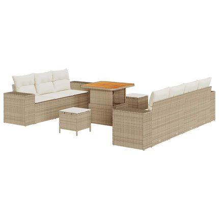 Trädgårdsoffset 10 st Beige konstrotting