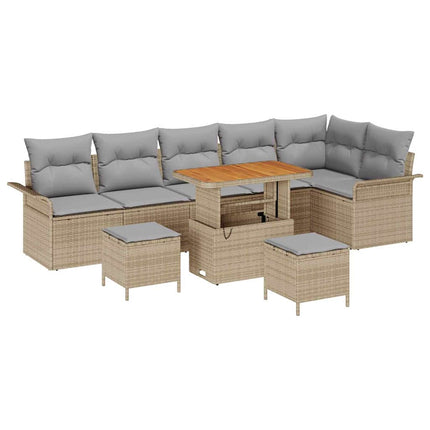 Trädgårdsoffset 9 st Beige konstrotting