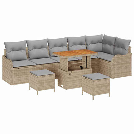 Trädgårdsoffset 9 st Beige konstrotting