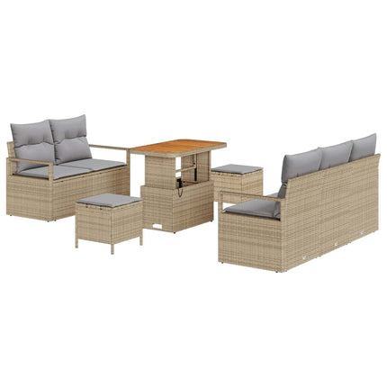 Trädgårdsoffset 8 st Beige konstrotting