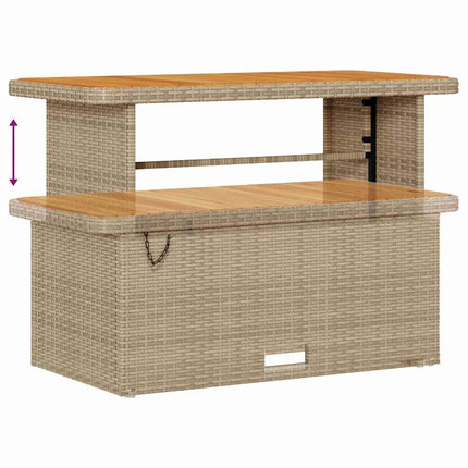 Trädgårdsoffset med kudde 14 pcs Beige konstrotting