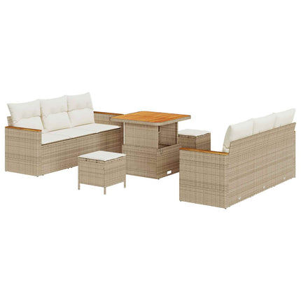 Trädgårdsoffset 9 st Beige konstrotting