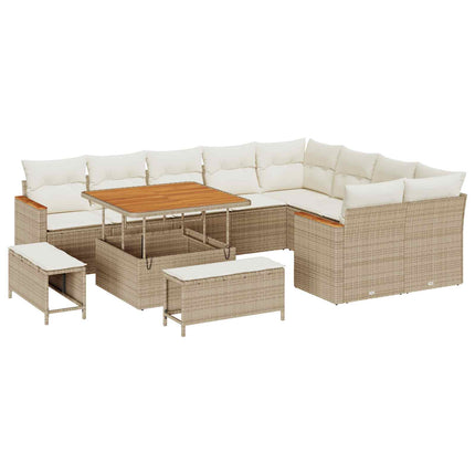 Trädgårdsoffset 12 st Beige konstrotting