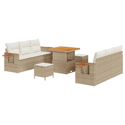 Trädgårdsoffset 9 st Beige konstrotting