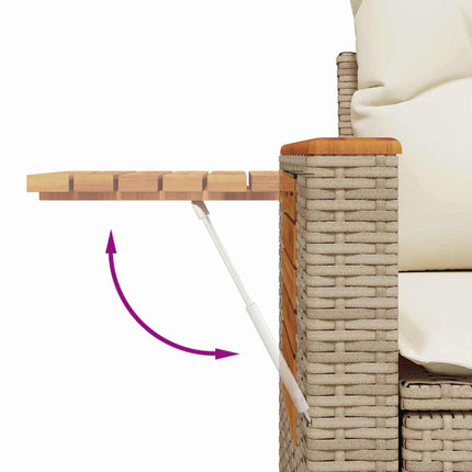 Trädgårdsoffset 8 st 8-Antal sittplatser Beige och gräddfärgad