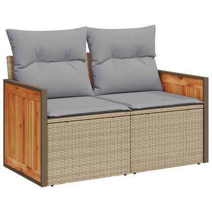 Trädgårdsoffset med kudde 12 pcs Beige och Ljusgrå
