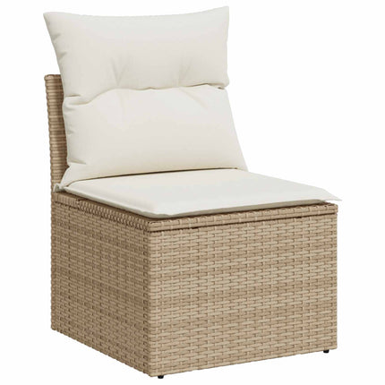 Trädgårdsoffset 9 st 8-Antal sittplatser Beige och gräddfärgad