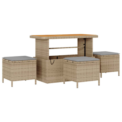 Trädgårdsoffset med kudde 13 pcs Beige och Ljusgrå