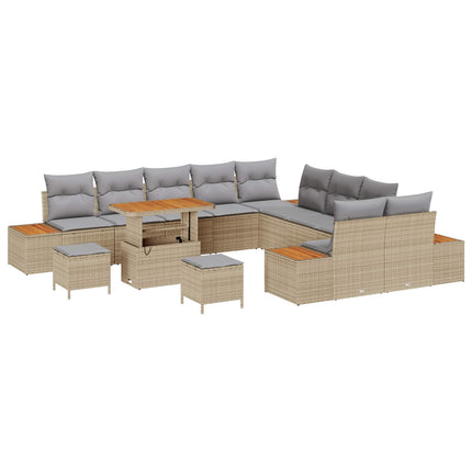 Trädgårdsoffset 13 st 12-Antal sittplatser Beige och Ljusgrå
