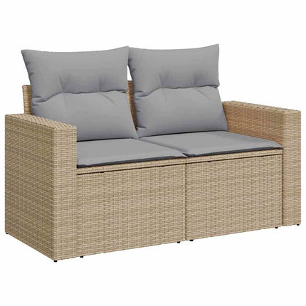Trädgårdsoffset 9 st 6-Antal sittplatser Beige och Ljusgrå