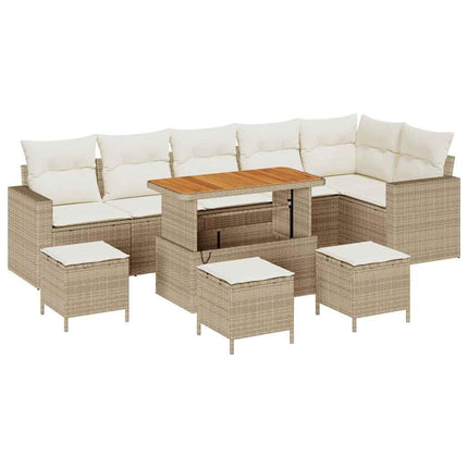 Trädgårdsoffset 12 pcs Beige och gräddfärgad konstrotting