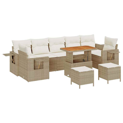 Trädgårdsoffset 13 pcs Beige och gräddfärgad konstrotting
