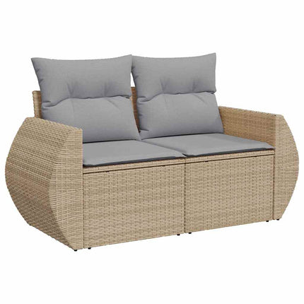 Trädgårdsoffset 9 st 9-Antal sittplatser Beige och Ljusgrå