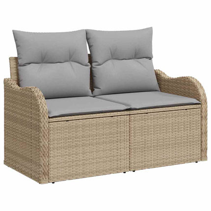 Trädgårdsoffset 8 st 7-Antal sittplatser Beige och Ljusgrå