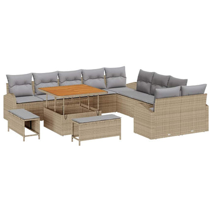 Trädgårdsoffset 13 st 12-Antal sittplatser Beige och Ljusgrå