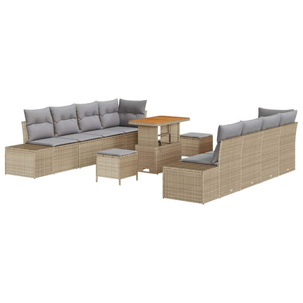 Trädgårdsoffset med kudde Beige 90 x 55 x 71 cm Poly rattan