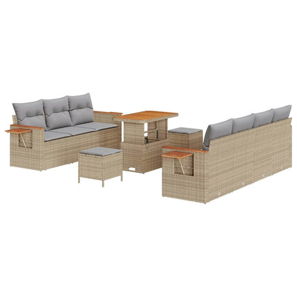 Trädgårdsoffset 13 st 9-Antal sittplatser Beige och Ljusgrå