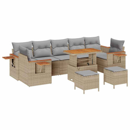 Trädgårdsoffset 13 st 9-Antal sittplatser Beige och Ljusgrå