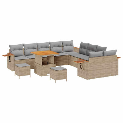 Trädgårdsoffset 17 st 10-Antal sittplatser Beige och Ljusgrå