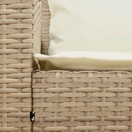 Soffgrupp för trädgård med dynor 4 delar beige konstrotting