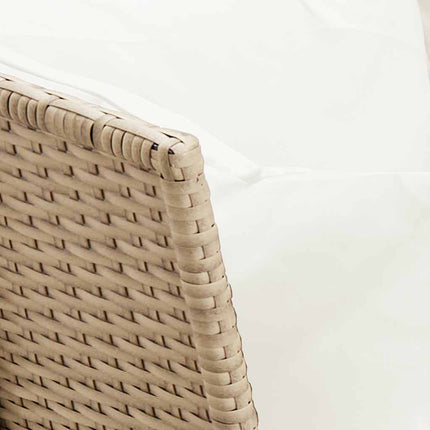 Soffgrupp för trädgården med dynor 5 delar beige konstrotting