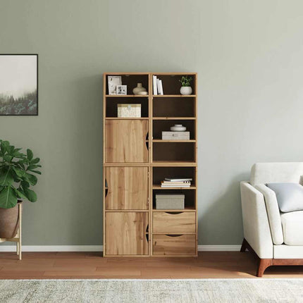 Sidoskåp 4 st "ODDA" 40x24x79 cm massivt trä furu