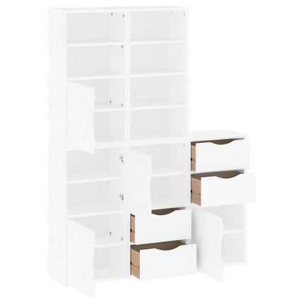 Sidoskåp 5 st "ODDA" vit 40x24x79 cm massivt trä furu