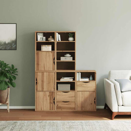 Sidoskåp 5 st "ODDA" 40x24x79 cm massivt trä furu
