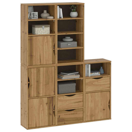 Sidoskåp 5 st "ODDA" 40x24x79 cm massivt trä furu