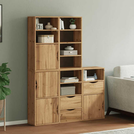 Sidoskåp 5 st "ODDA" 40x24x79 cm massivt trä furu