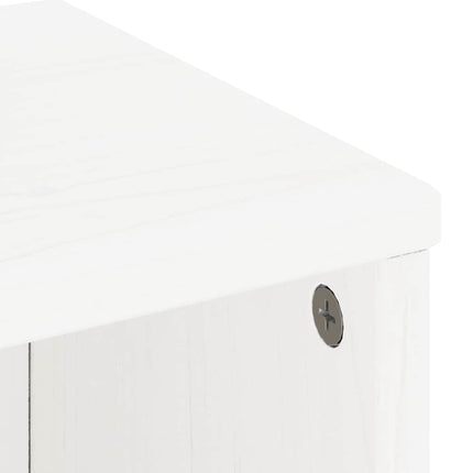 Sidoskåp 5 st "ODDA" vit 40x24x79 cm massivt trä furu