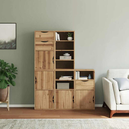 Sidoskåp 5 st "ODDA" 40x24x79 cm massivt trä furu
