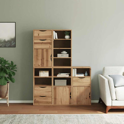 Sidoskåp 5 st "ODDA" 40x24x79 cm massivt trä furu