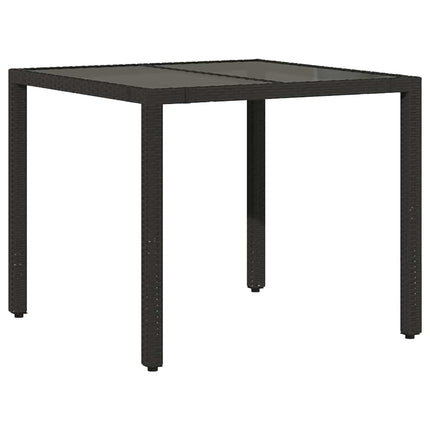 Trädgårdsmöbelset 3 pcs Svart konstrotting