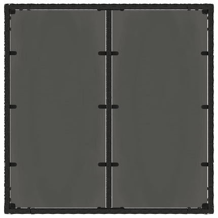 Trädgårdsmöbelset 3 pcs Svart konstrotting