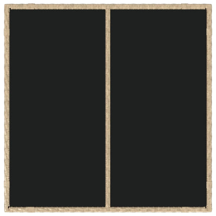 Trädgårdsmöbelset 3 pcs Beige konstrotting
