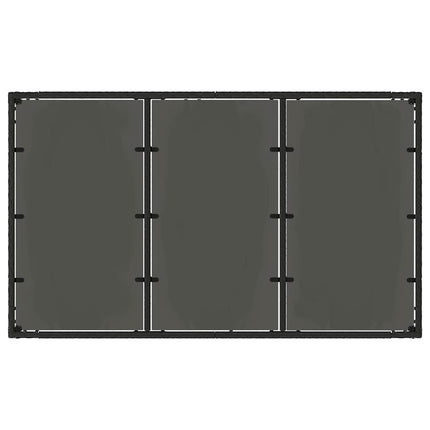Trädgårdsmöbelset 5 pcs Svart konstrotting