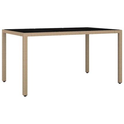 Trädgårdsmöbelset 5 pcs Beige konstrotting