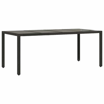 Trädgårdsmöbelset 9 pcs Svart konstrotting