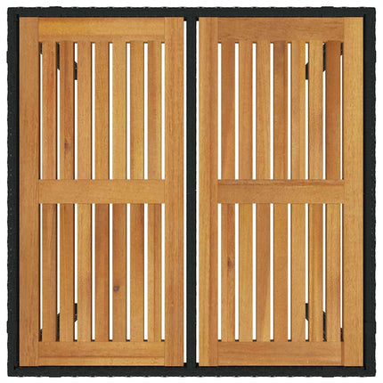 Trädgårdsmöbelset 3 pcs Svart konstrotting