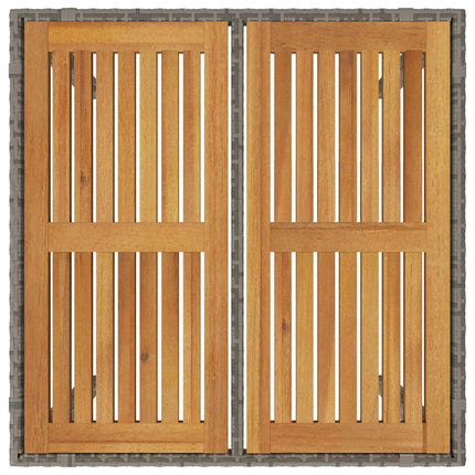 Trädgårdsmöbelset 5 pcs Grå konstrotting