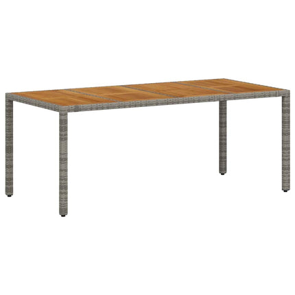 Trädgårdsmöbelset 9 pcs Grå konstrotting