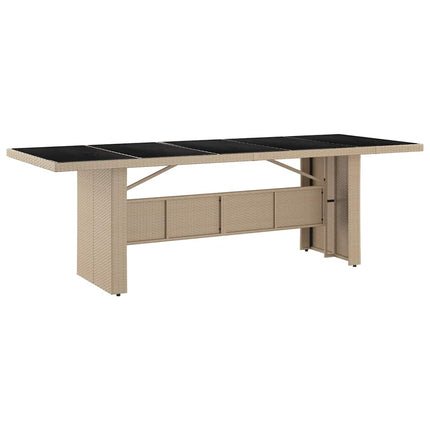 Trädgårdsmöbelset 11 st Beige konstrotting